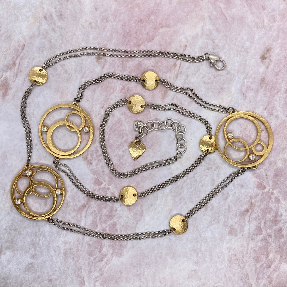 BRIGHTON “Constellation” Silver and Gold Necklace - Picture 1 of 4